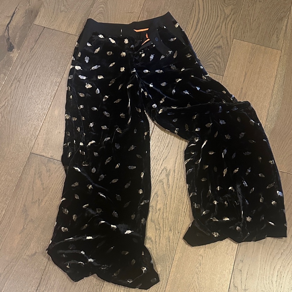Elevenses Black and Gold Wide Leg Pants